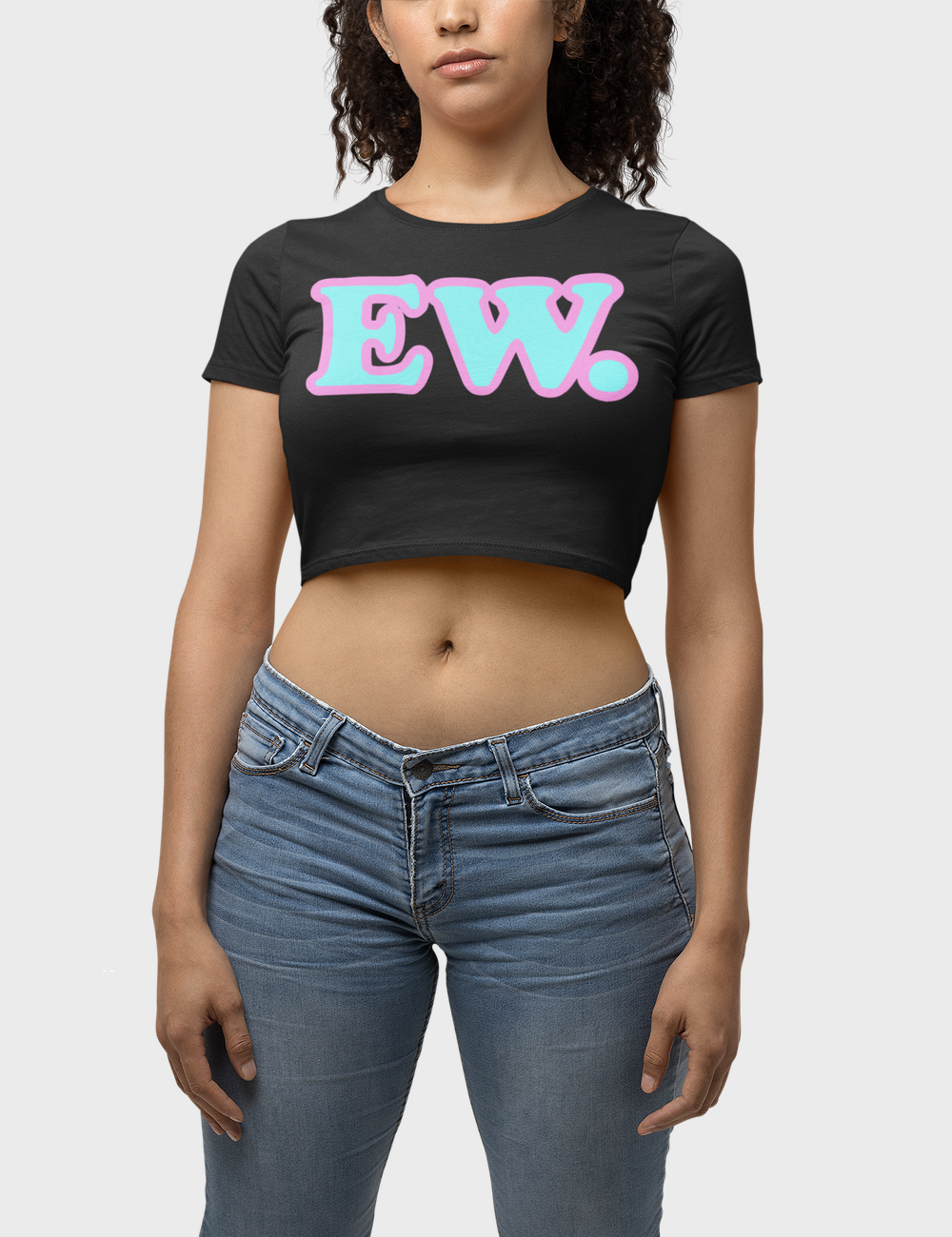 EW. | Women's Fitted Crop Top T-Shirt OniTakai