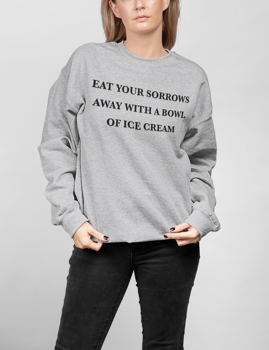 Eat Your Sorrows Away Women's Crewneck Sweatshirt OniTakai