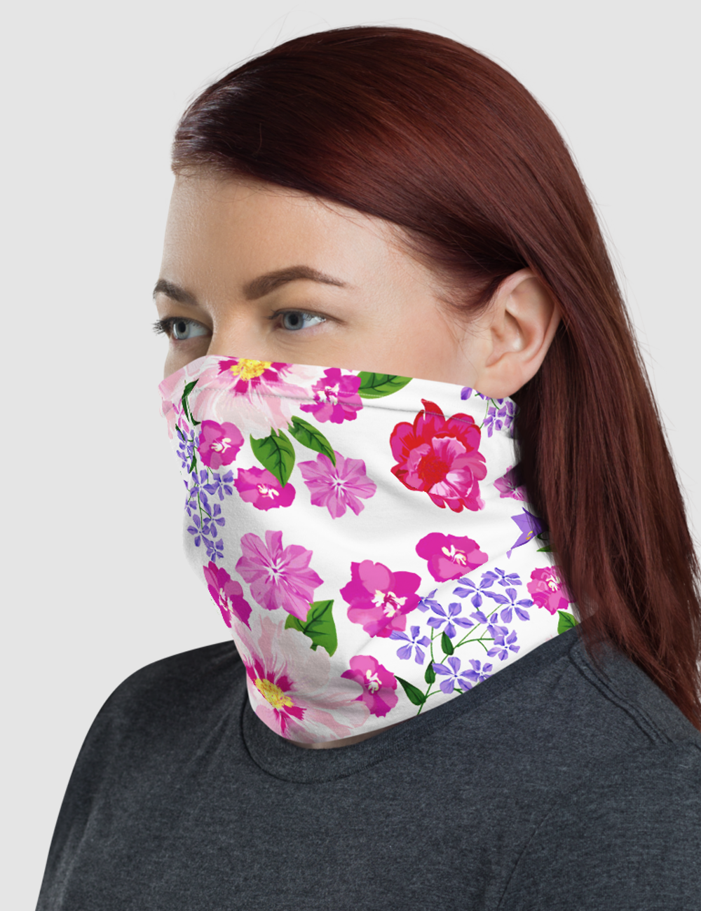 Elegant Floral Print | Neck Gaiter Face Mask OniTakai