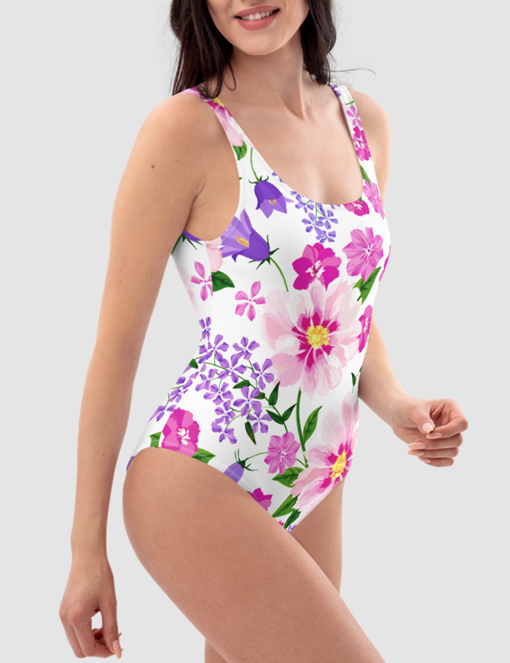 Elegant Floral Print | Women's One-Piece Swimsuit OniTakai