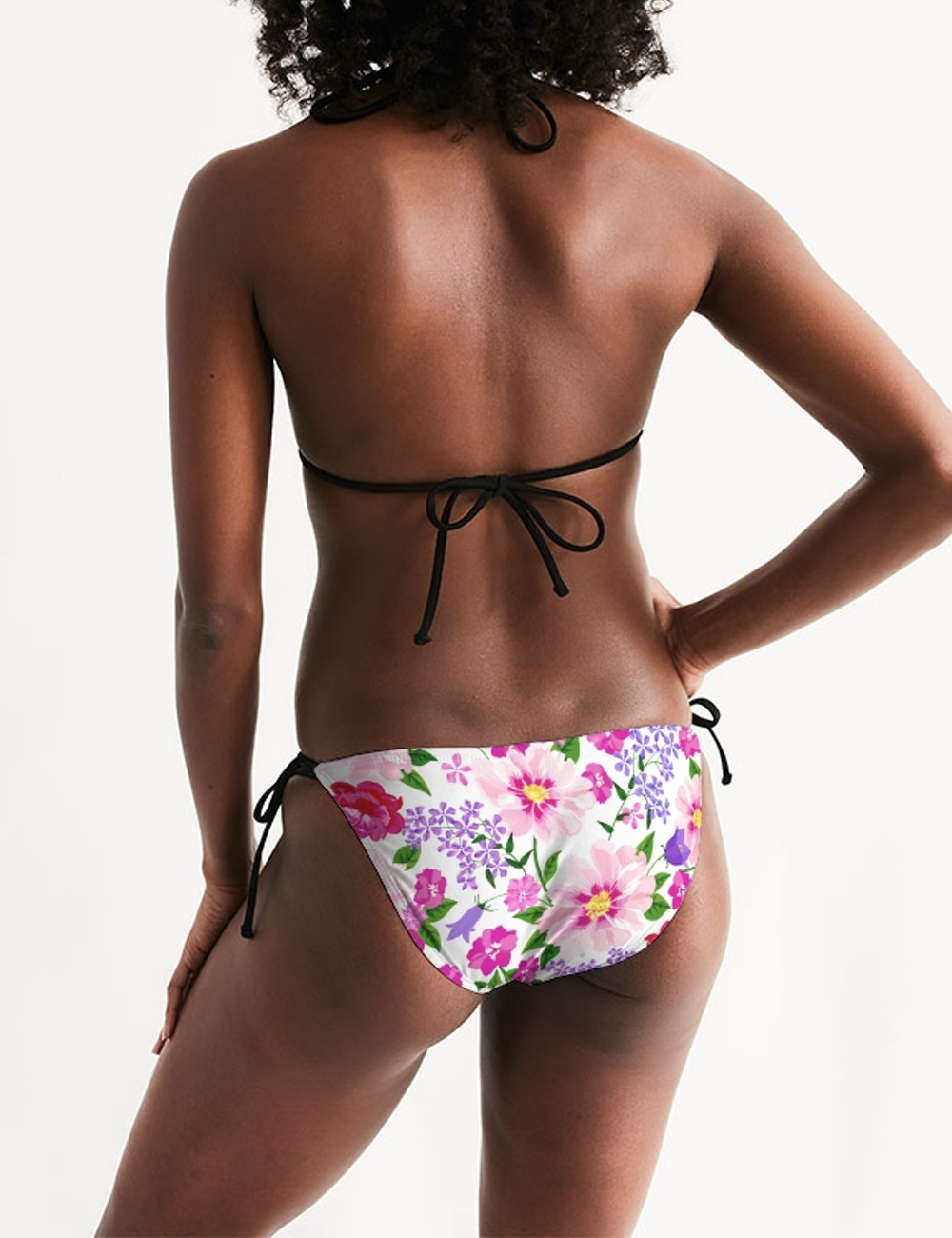 Elegant Floral Print | Women's Triangle String Bikini OniTakai