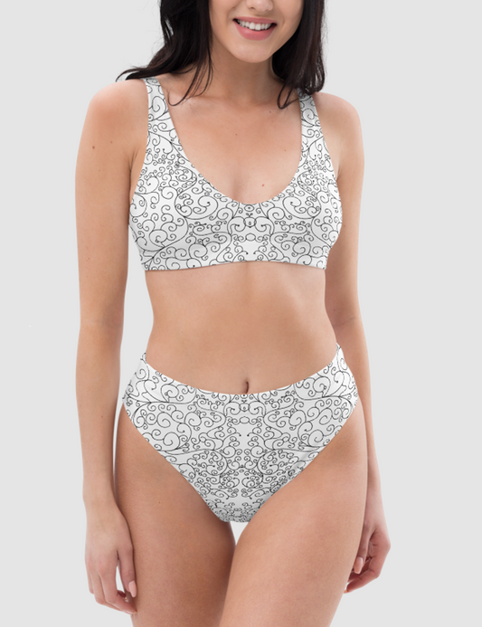 Elven White | Women's Essential High-Waisted Bikini OniTakai