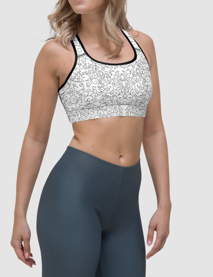 Elven White | Women's Padded Sports Bra OniTakai