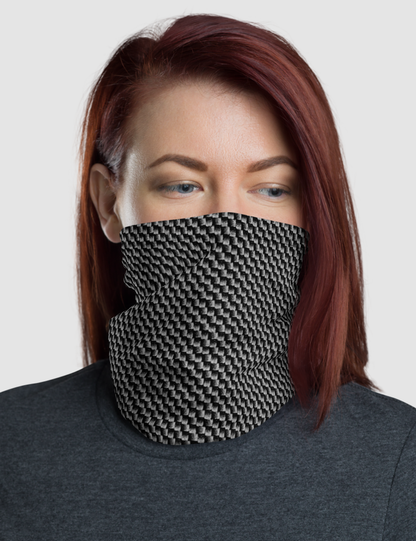 Faux Carbon Fiber Neck Gaiter Face Mask OniTakai