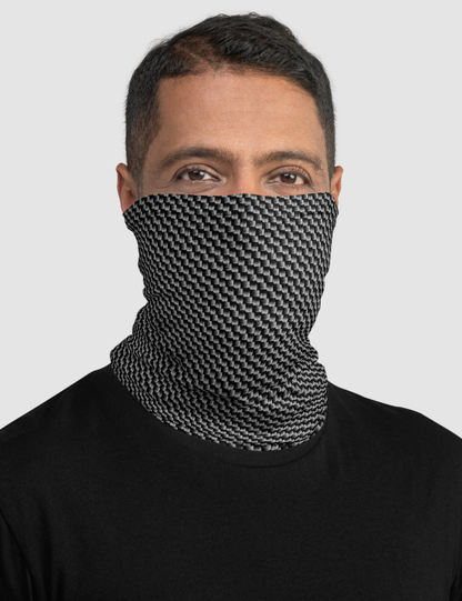 Faux Carbon Fiber Neck Gaiter Face Mask OniTakai
