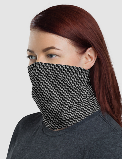 Faux Carbon Fiber Neck Gaiter Face Mask OniTakai