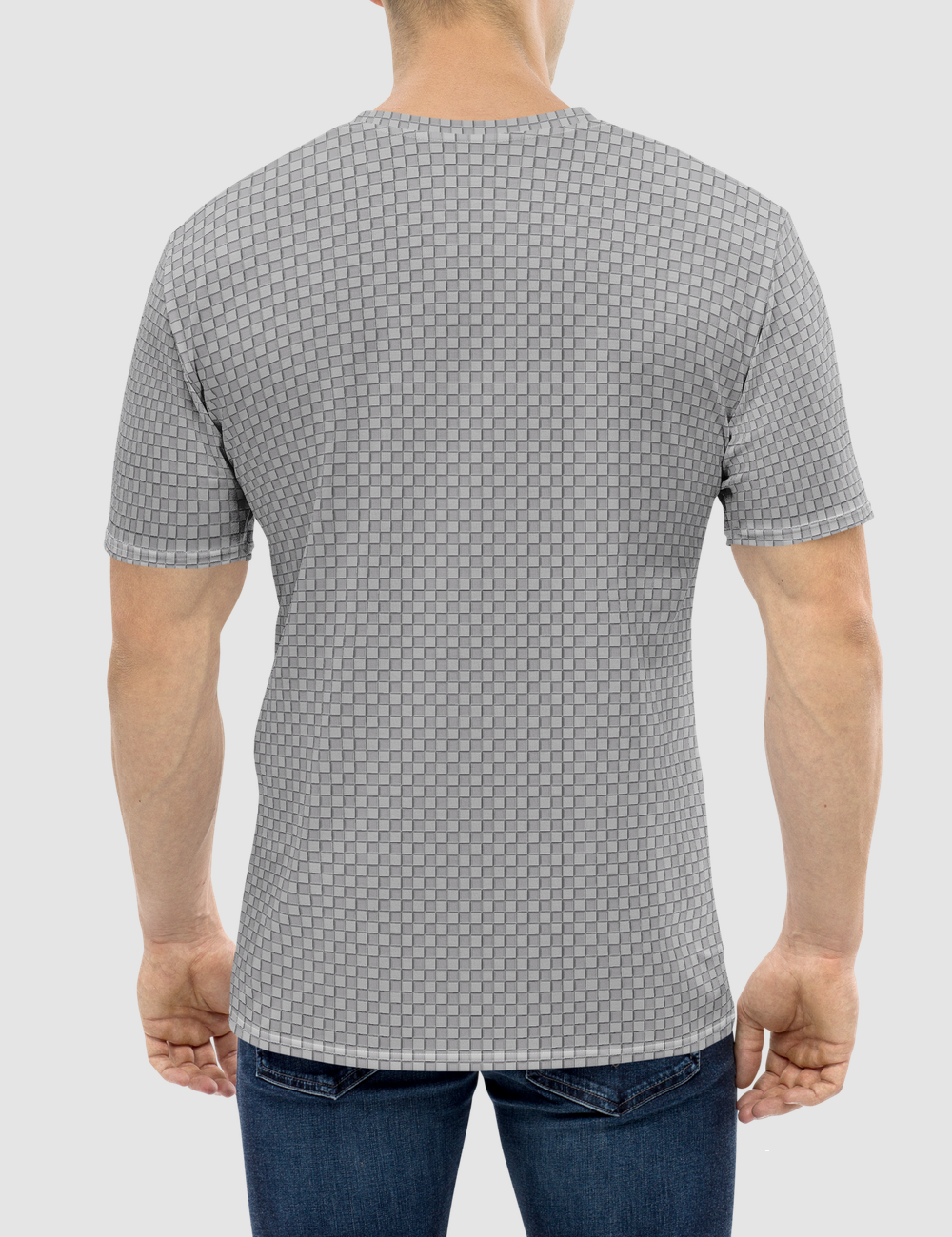 Faux Grey Carbon Fiber Print | Men's Sublimated T-Shirt OniTakai