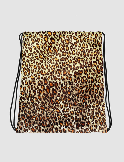 Faux Leopard Fur Print Pattern | Drawstring Bag OniTakai