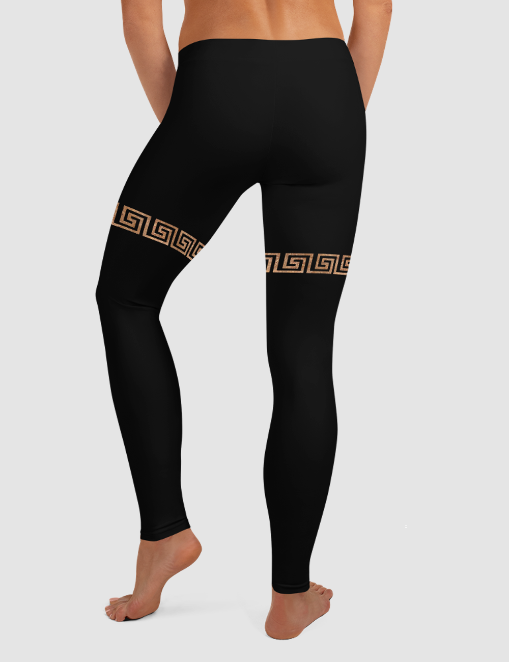 Faux Thigh Belted Rustic Gold | Women's Standard Yoga Leggings OniTakai