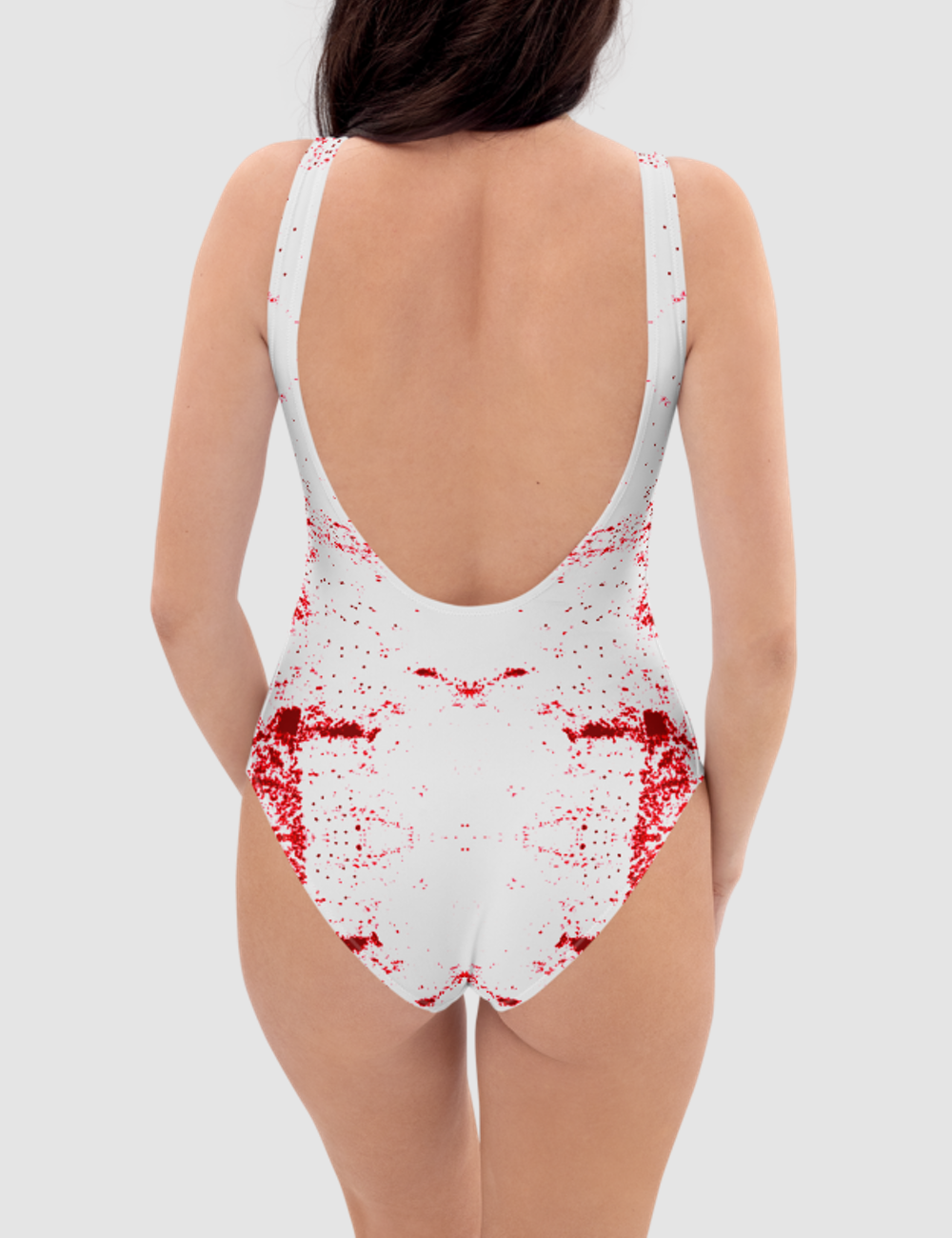 Fearless Crimson Grunge Design | Women's One-Piece Swimsuit OniTakai