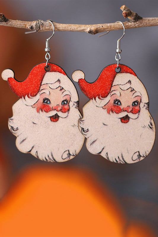 Fiery Red Santa Clause Christmas Earrings OniTakai