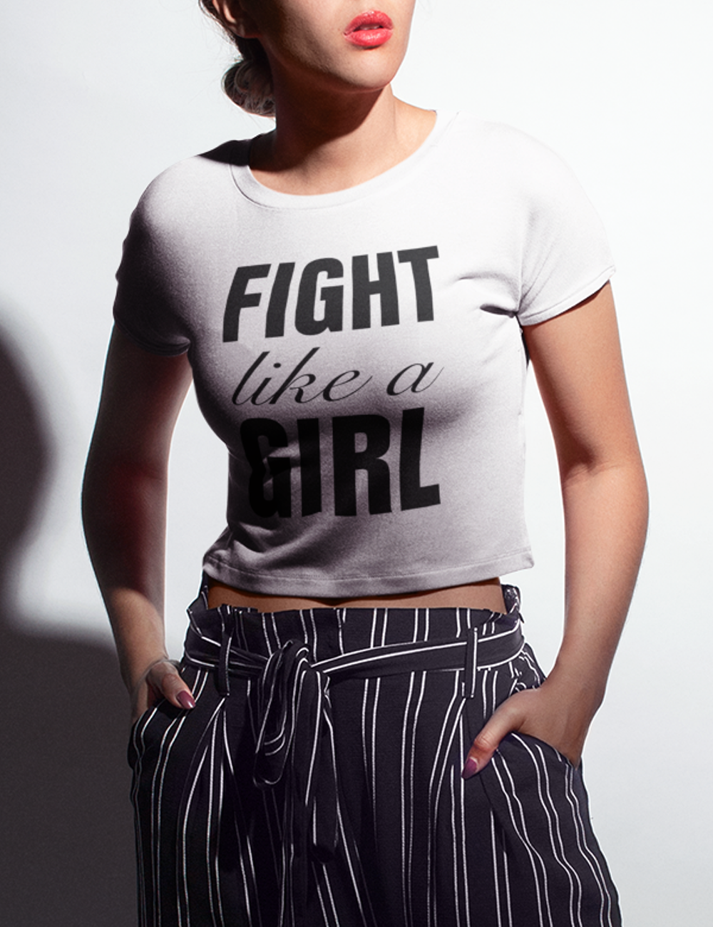 Fight Like A Girl | Women's Crop Top T-Shirt OniTakai
