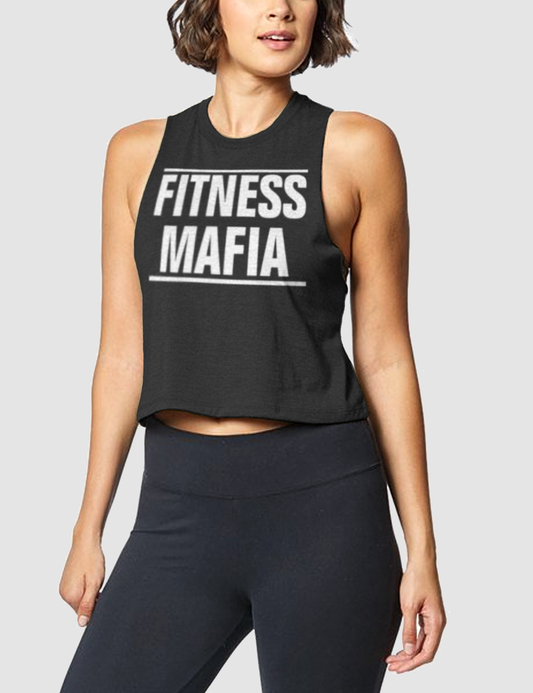 Fitness Mafia | Women's Sleeveless Racerback Cropped Tank Top OniTakai