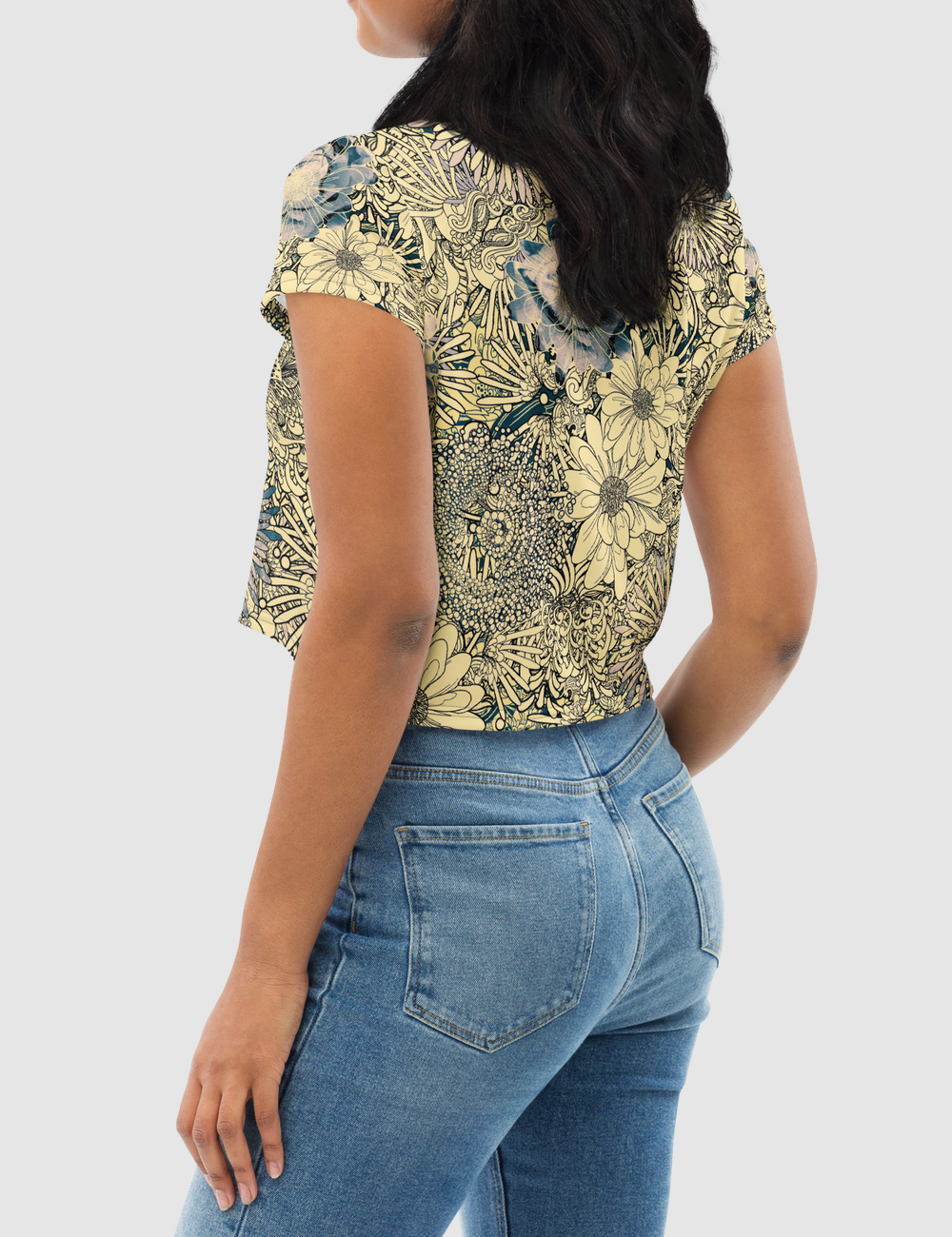 Floral Bloom | Women's Sublimated Crop Top T-Shirt OniTakai