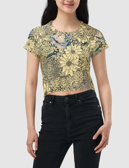 Floral Bloom | Women's Sublimated Crop Top T-Shirt OniTakai
