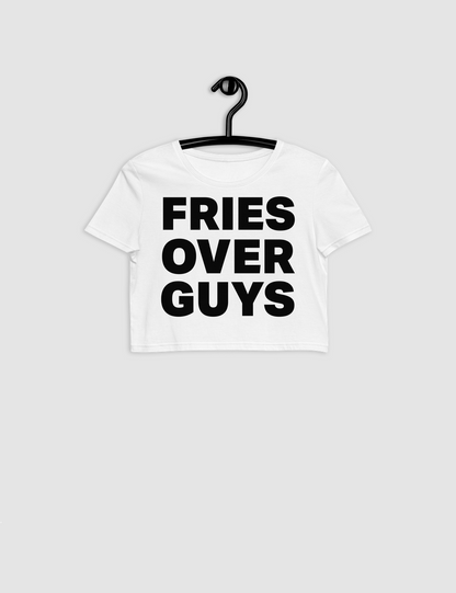 Fries Over Guys Women's Fitted Crop Top T-Shirt OniTakai