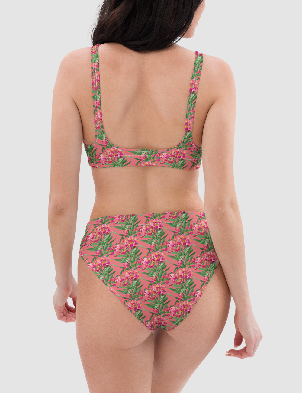 Froly Blooming Flowers | Women's Essential High-Waisted Bikini OniTakai