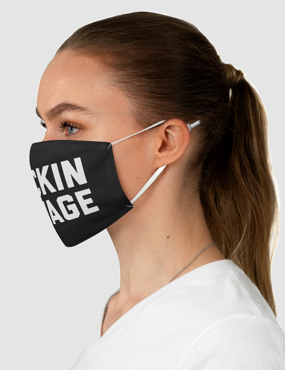 Fuckin Savage | Two-Layer Polyester Fabric Face Mask OniTakai