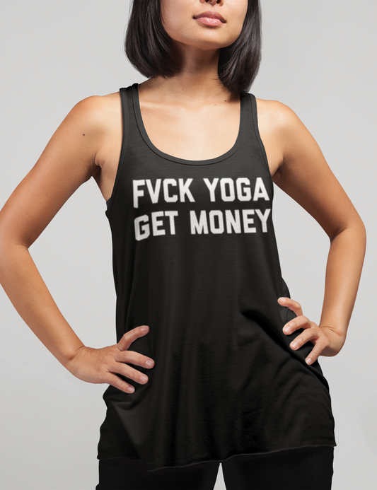 Fvck Yoga Get Money | Women's Cut Racerback Tank Top OniTakai