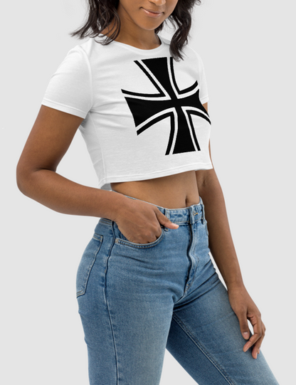 German Iron Cross | Women's Crop Top T-Shirt OniTakai