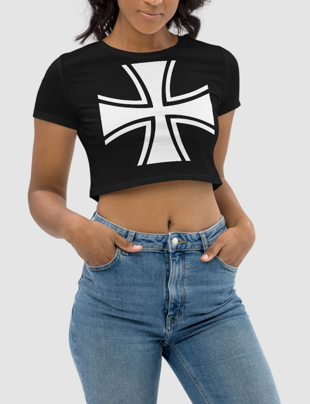 German Iron Cross | Women's Crop Top T-Shirt OniTakai
