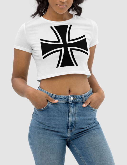 German Iron Cross | Women's Crop Top T-Shirt OniTakai