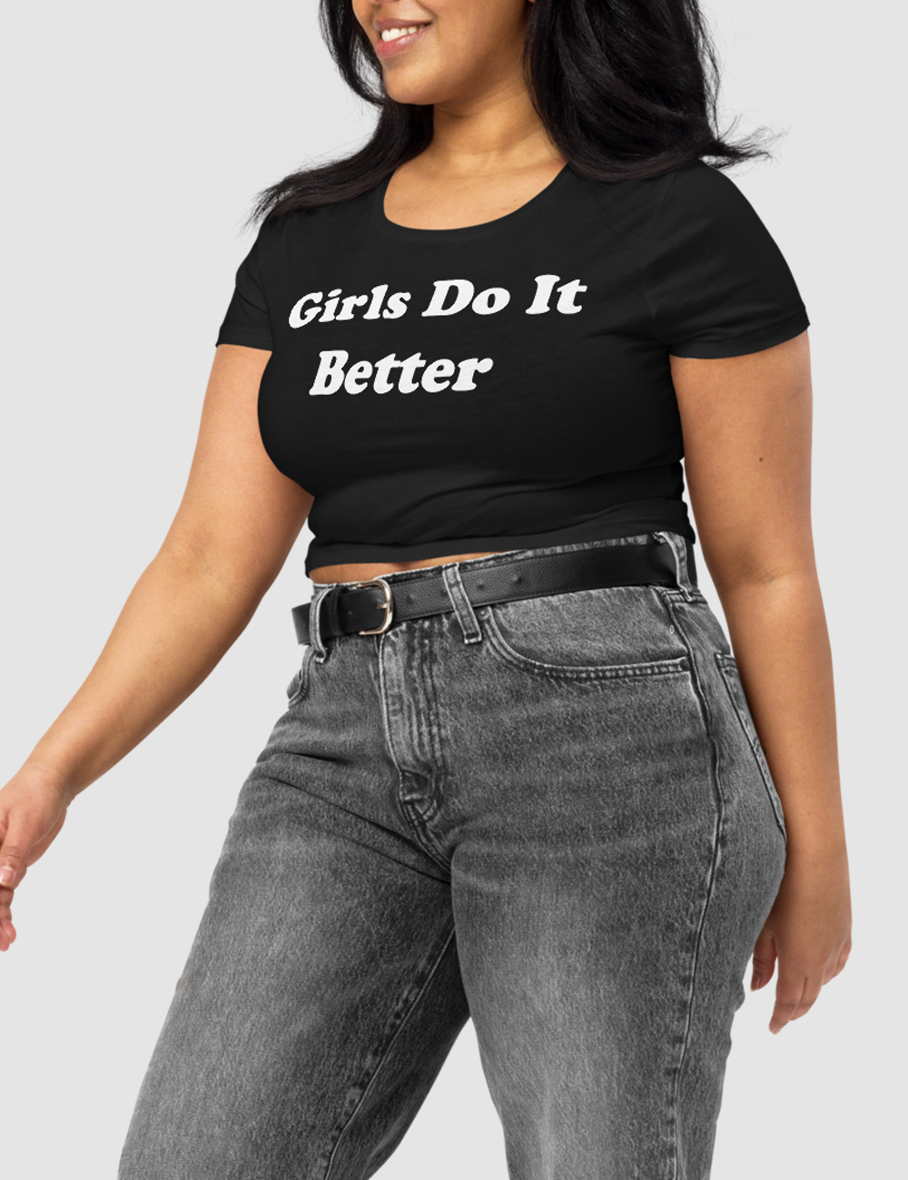 Girls Do It Better Women's Fitted Crop Top T-Shirt OniTakai