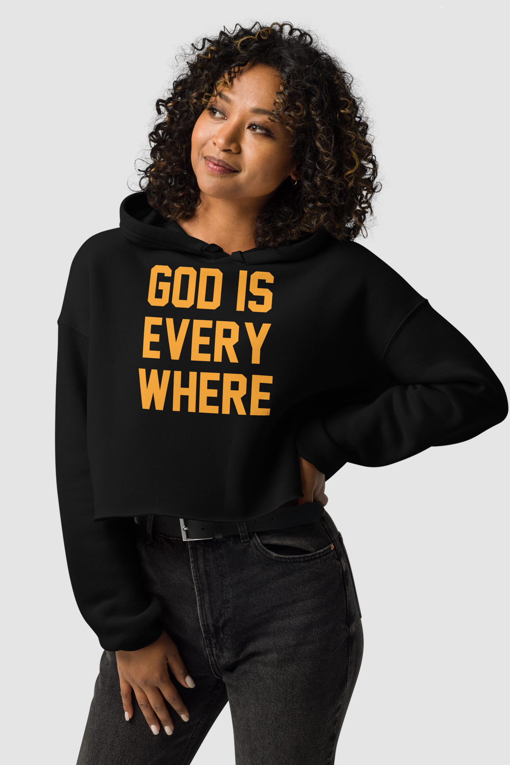 God Is Everywhere Crop Hoodie OniTakai