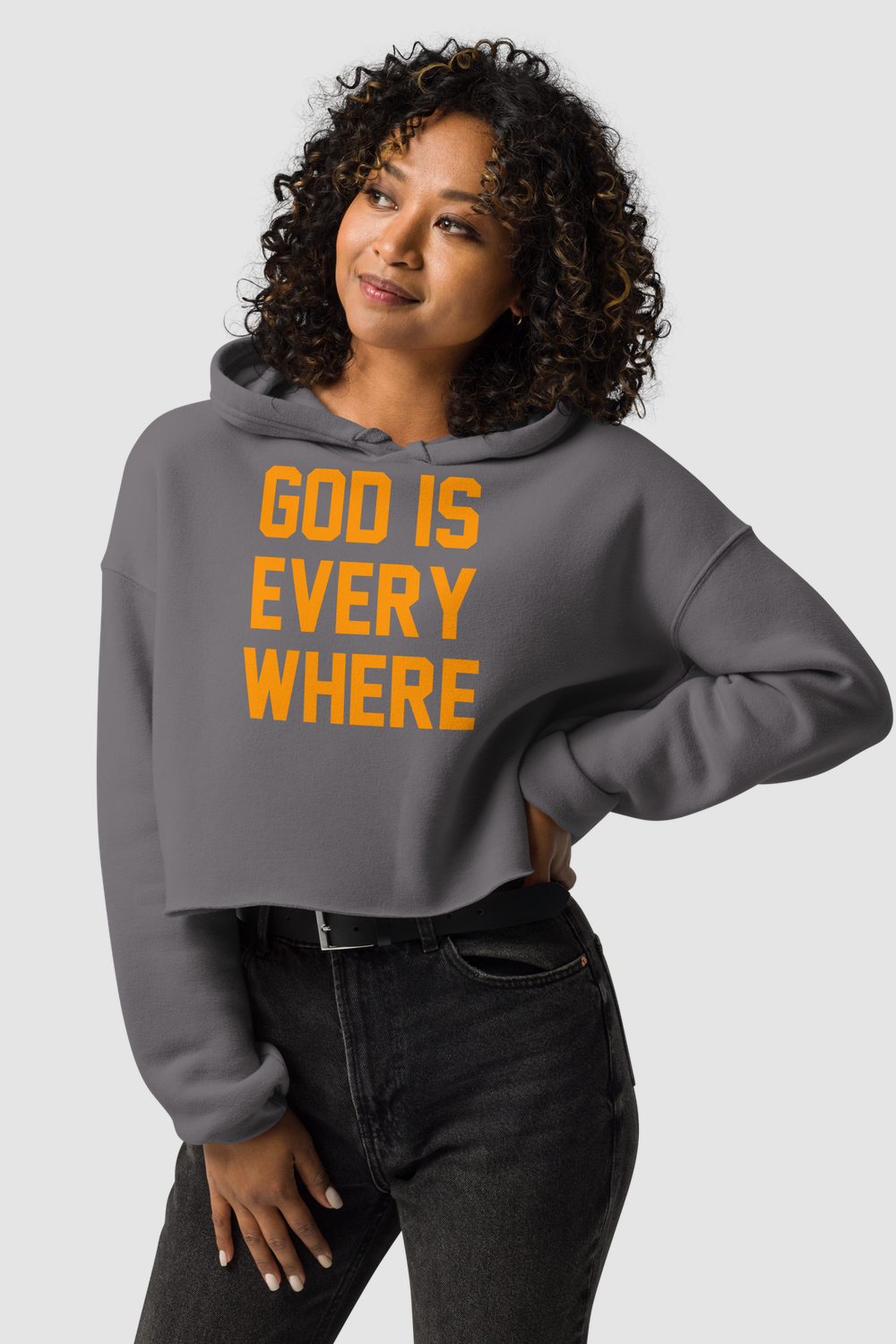 God Is Everywhere Crop Hoodie OniTakai