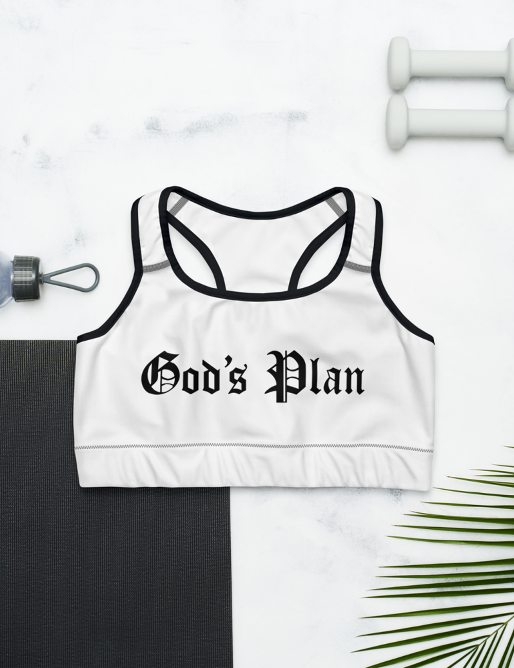 God's Plan | Women's Padded Sports Bra OniTakai