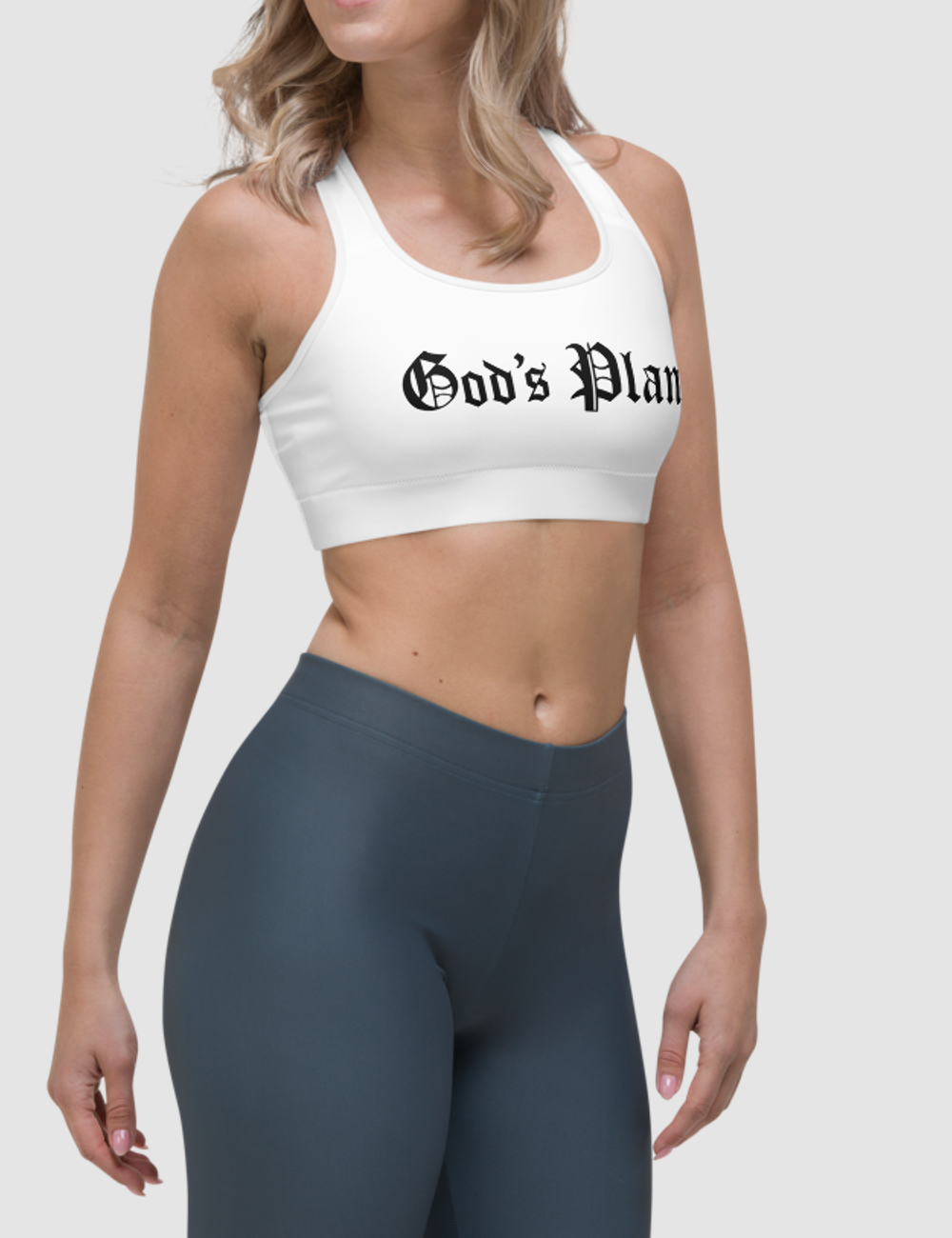 God's Plan | Women's Padded Sports Bra OniTakai