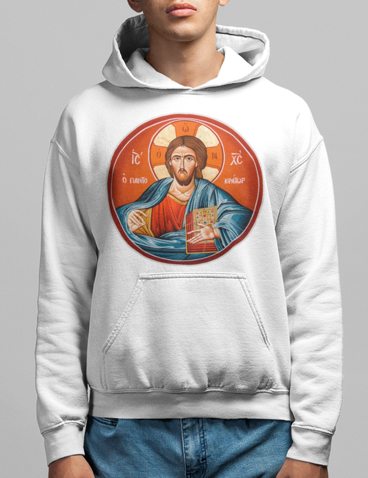 Greek Orthodox Jesus Christ Mural Classic Hoodie OniTakai