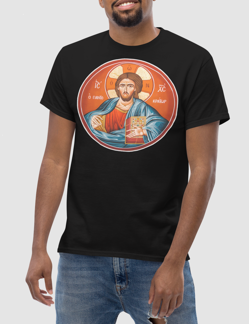 Greek Orthodox Jesus Christ Mural | T-Shirt OniTakai