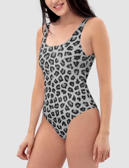 Grey Leopard Print | Women's One-Piece Swimsuit OniTakai