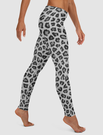 Grey Leopard Print | Women's Standard Yoga Leggings OniTakai