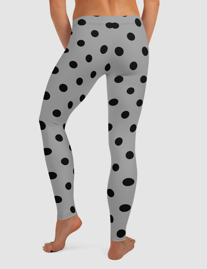 Grey Polka Dot | Women's Standard Yoga Leggings OniTakai