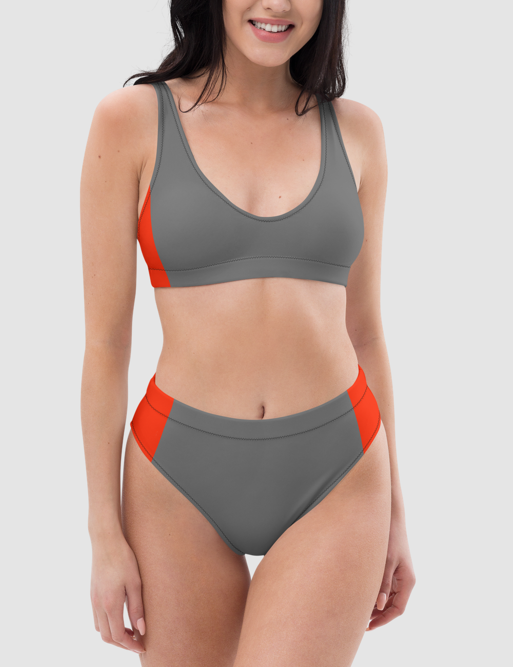 Grey Sonya | Women's Essential High-Waisted Bikini OniTakai