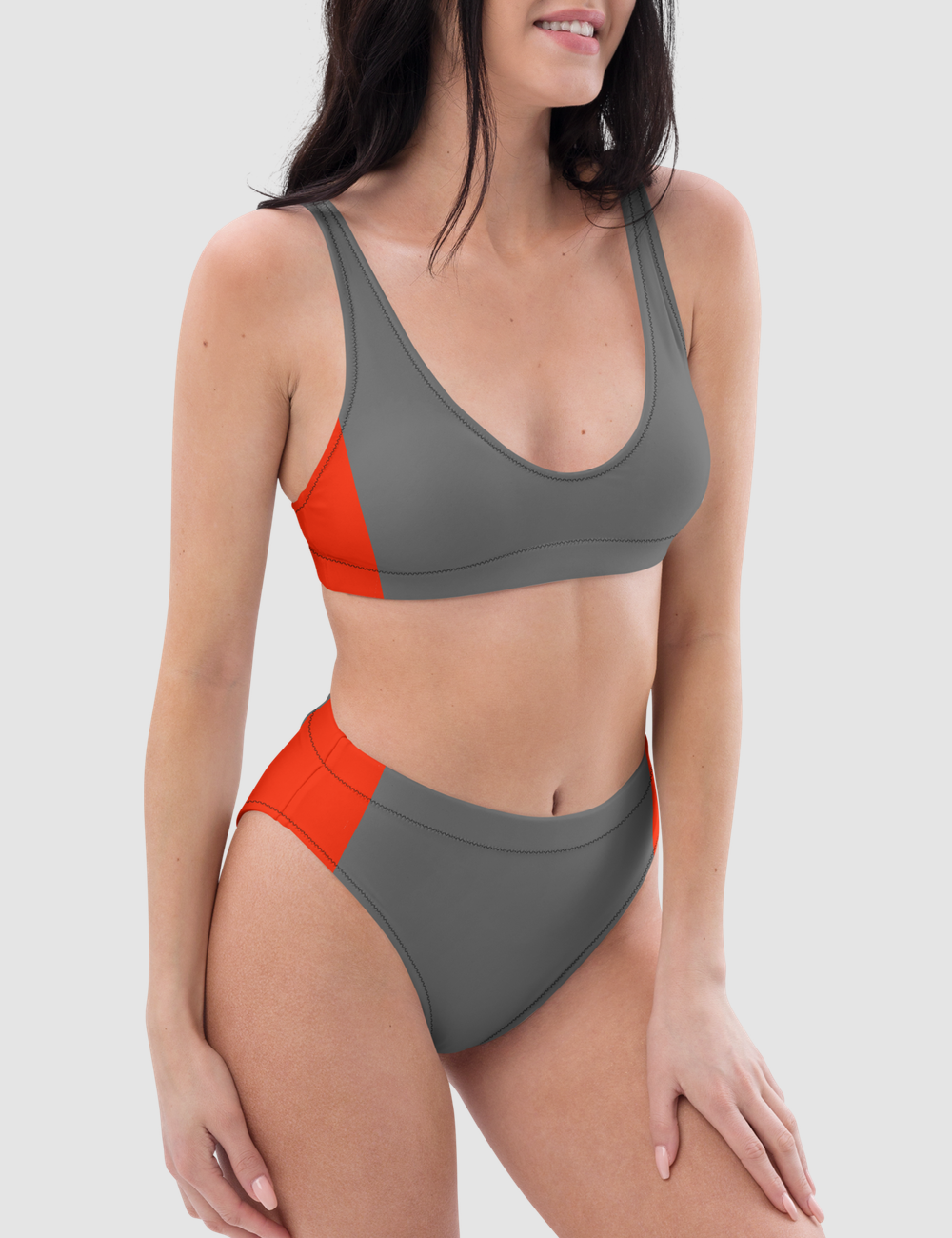 Grey Sonya | Women's Essential High-Waisted Bikini OniTakai