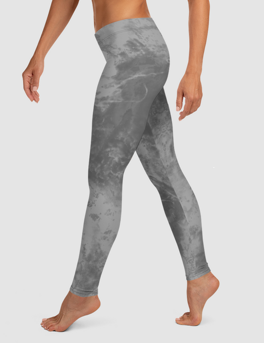 Grey Tie Dye | Women's Standard Yoga Leggings OniTakai