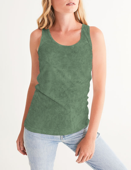 Grunge Army Green Matte | Women's Premium Fitted Tank Top OniTakai