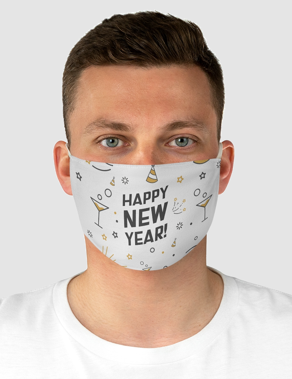 Happy New Year | Two-Layer Fabric Face Mask OniTakai