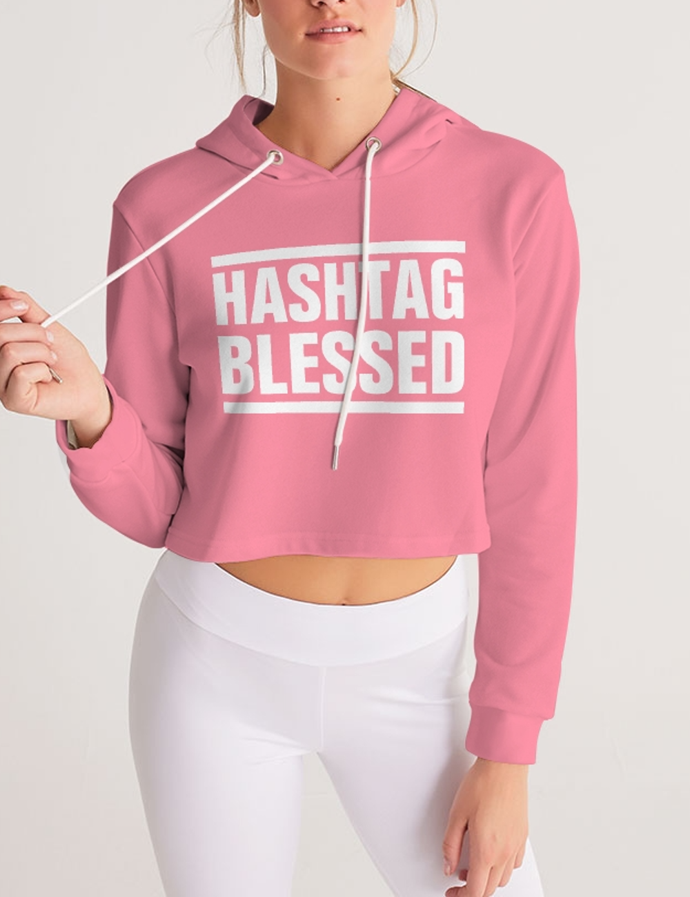 Hashtag Blessed | Women's Premium Cropped Hoodie OniTakai