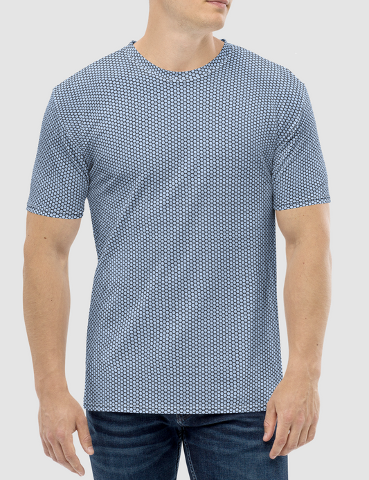 Hawkes Blue Hexagon Grid Men's Sublimated T-Shirt OniTakai