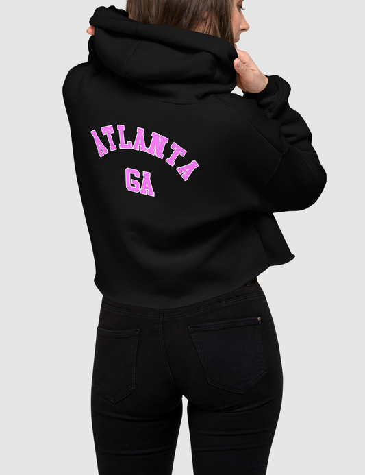 Hawt Pink Atlanta GA | Back Print Crop Hoodie OniTakai