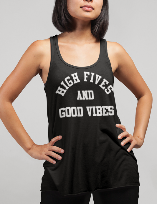 High Fives And Good Vibes | Women's Cut Racerback Tank Top OniTakai