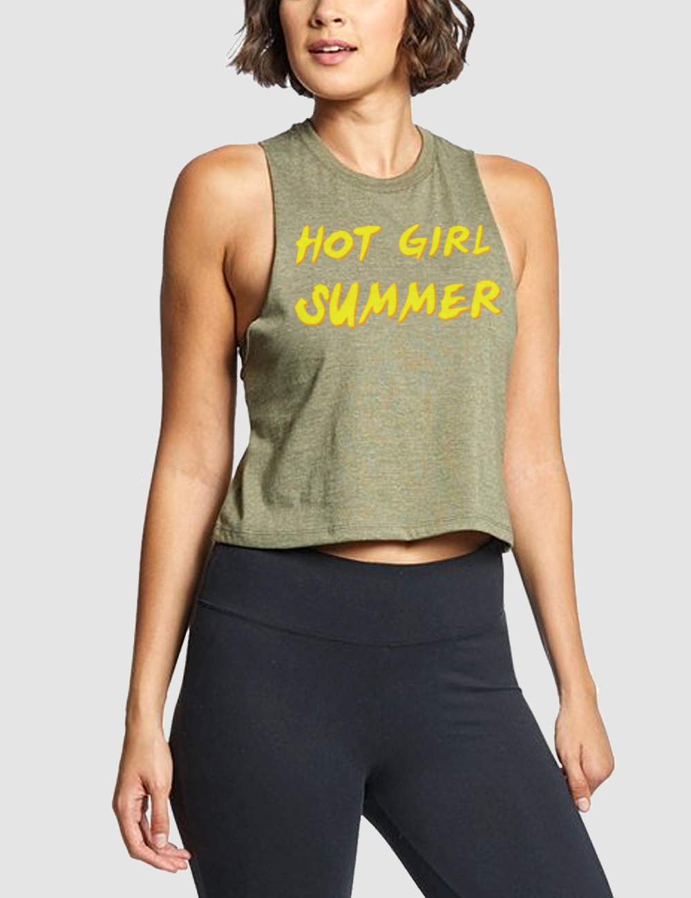 Hot Girl Summer | Women's Sleeveless Racerback Cropped Tank Top OniTakai