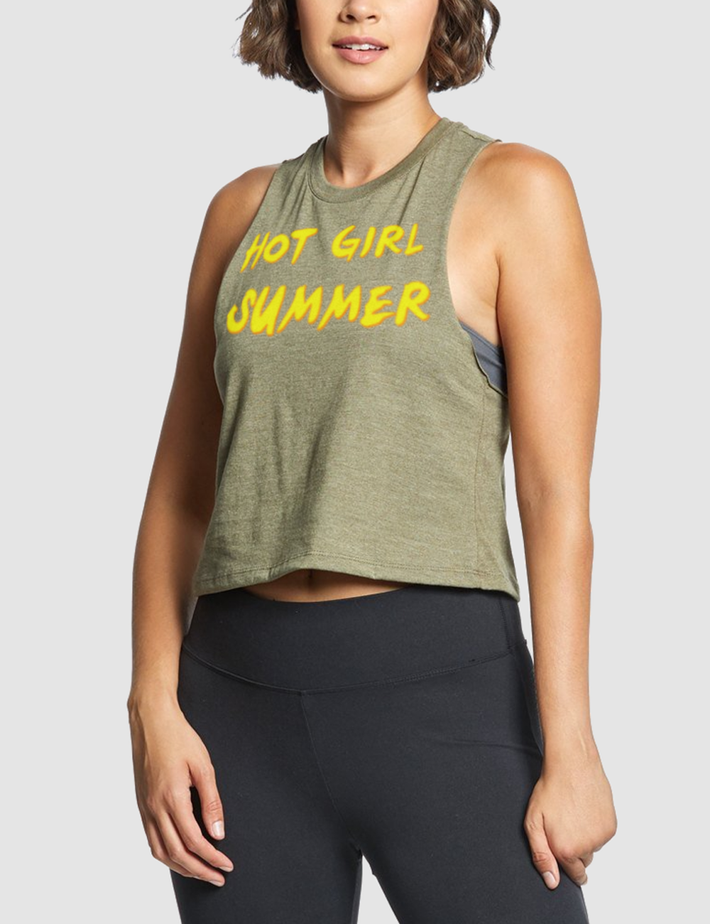 Hot Girl Summer | Women's Sleeveless Racerback Cropped Tank Top OniTakai