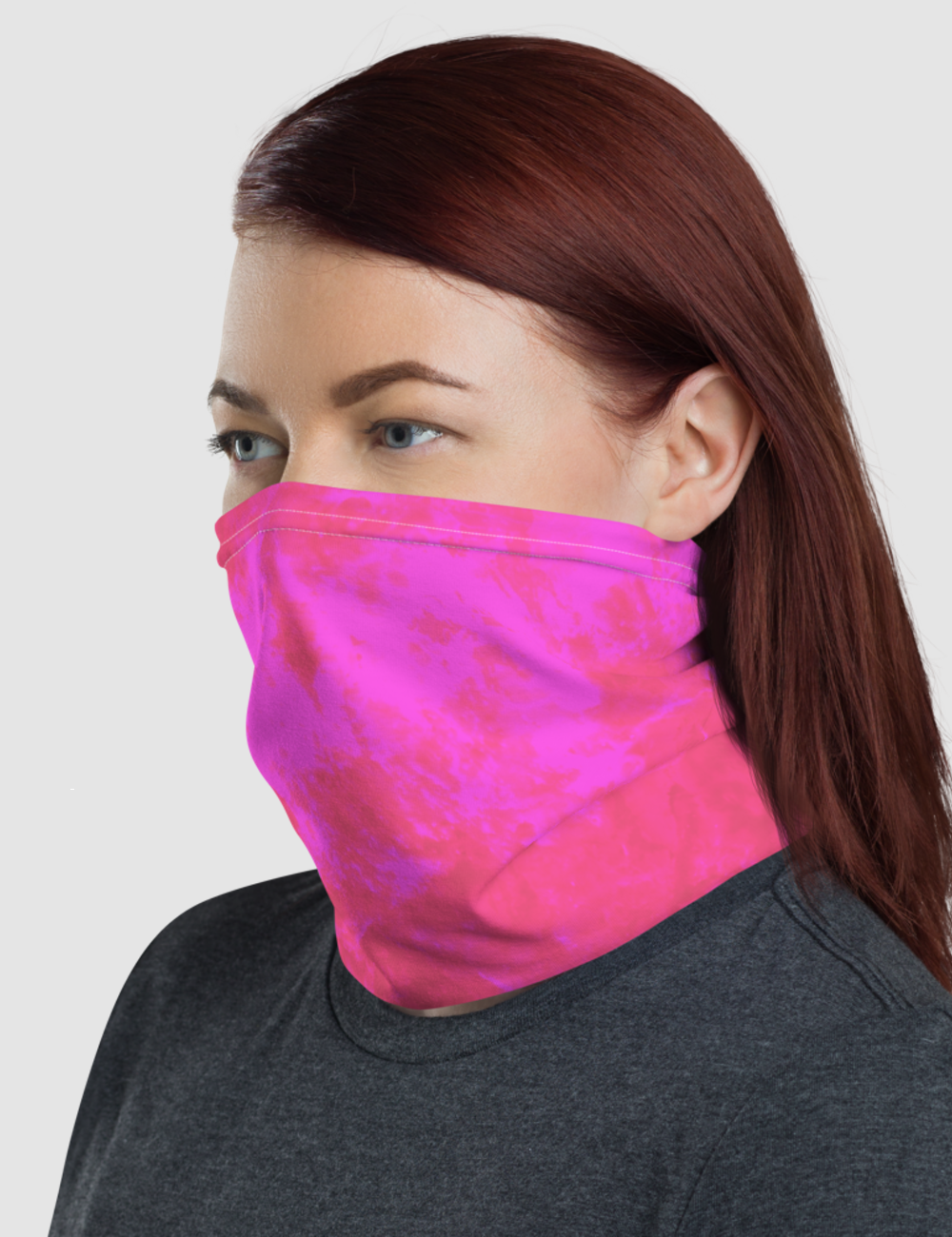 Hot Pink Tie-Dye Print | Neck Gaiter Face Mask OniTakai