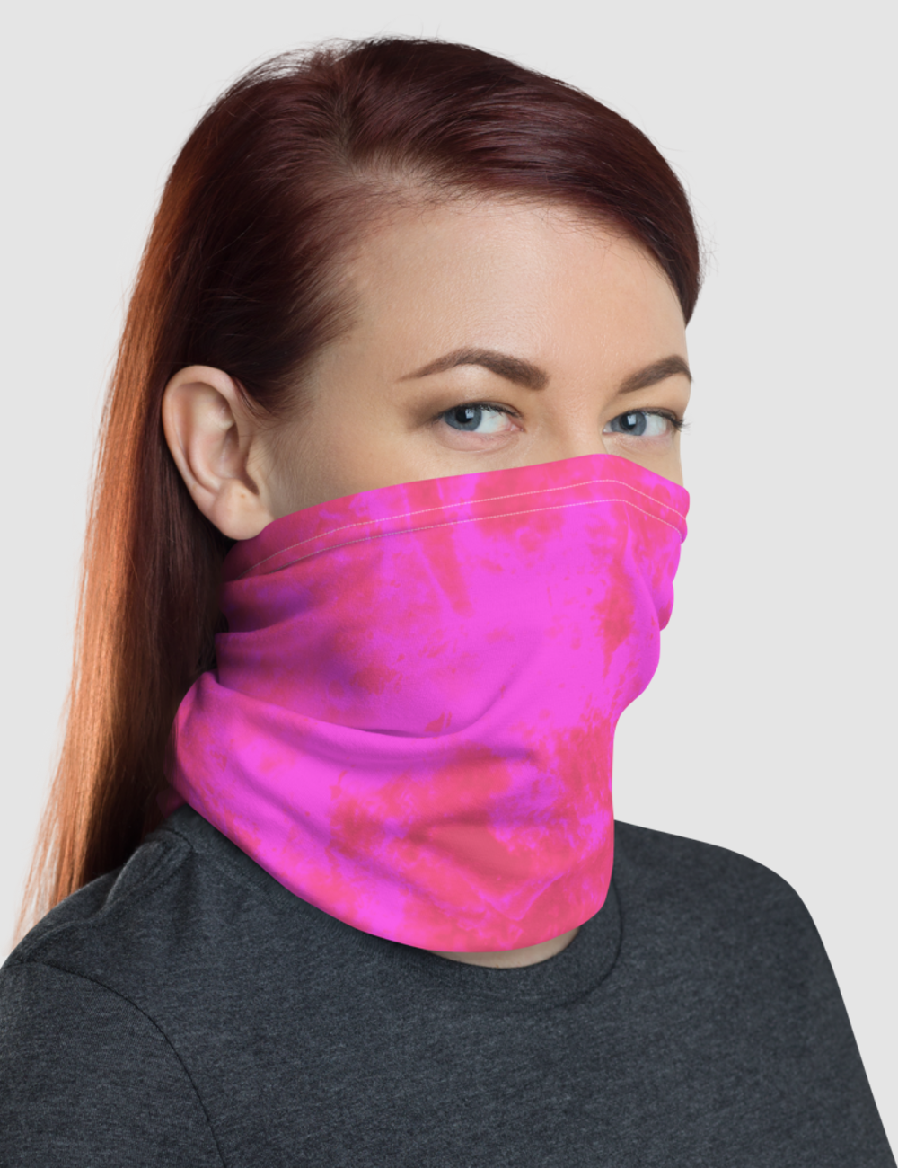 Hot Pink Tie-Dye Print | Neck Gaiter Face Mask OniTakai