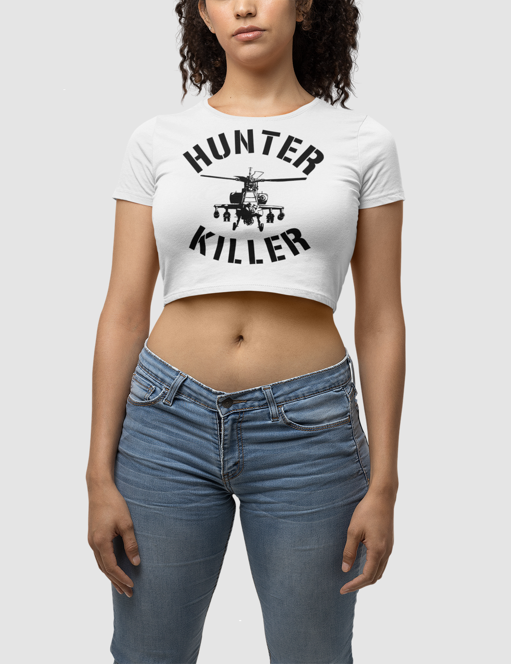 Hunter Killer | Women's Fitted Crop Top T-Shirt OniTakai